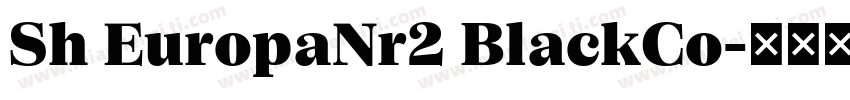 Sh EuropaNr2 BlackCo字体转换